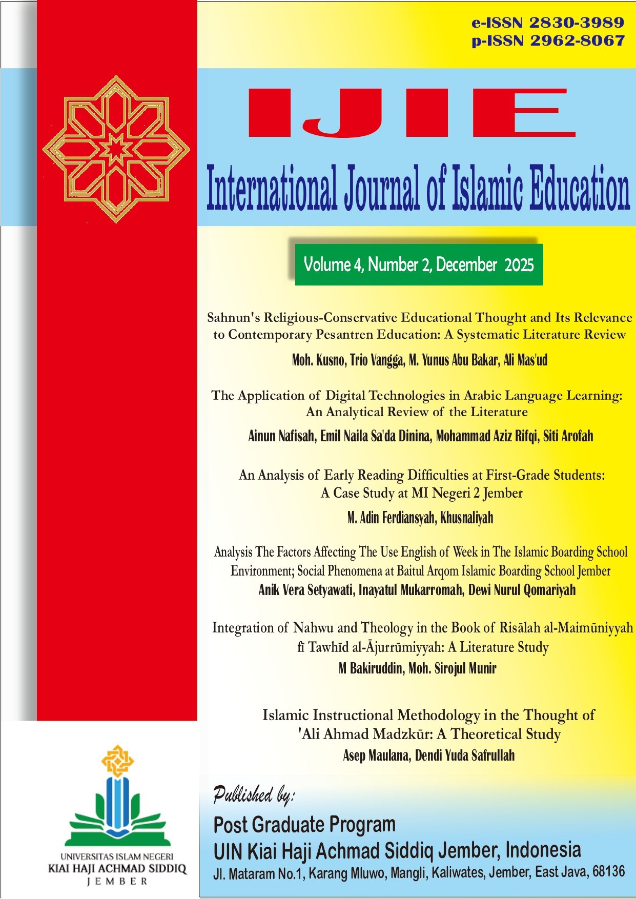 					View Vol. 4 No. 2 (2025): List of Contents
				